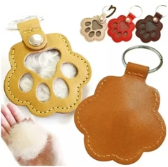 Pet Fur Keepsake Paw-Shaped Keychain – Cherish Your Pet Forever