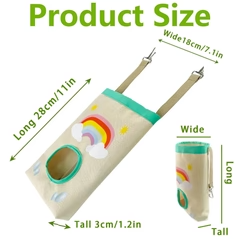 Rainbow-Themed Rabbit Hay Feeder Bag – Fun, Practical & Pet-Friendly