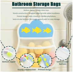 Kids' Bathroom Mesh Storage Bag – Fun, Tidy & Easy