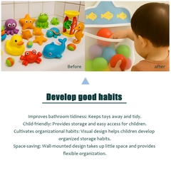 Kids' Bathroom Mesh Storage Bag – Fun, Tidy & Easy