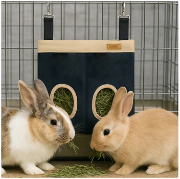 Dual-Hole Rabbit Hay Feeder Bag – Practical, Clean & Pet-Friendly