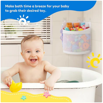 Mesh Baby Bath Toy Organizer – Fun, Tidy & Hygienic