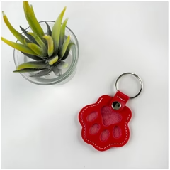 Pet Fur Keepsake Paw-Shaped Keychain – Cherish Your Pet Forever