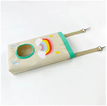 Rainbow-Themed Rabbit Hay Feeder Bag – Fun, Practical & Pet-Friendly