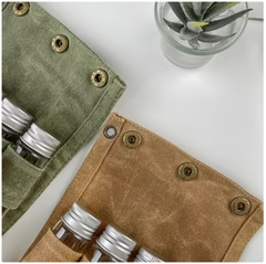 Portable Canvas Spice Bottle Set – Compact, Stylish & Travel-Friendly