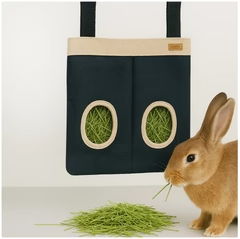 Dual-Hole Rabbit Hay Feeder Bag – Practical, Clean & Pet-Friendly