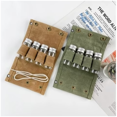 Portable Canvas Spice Bottle Set – Compact, Stylish & Travel-Friendly