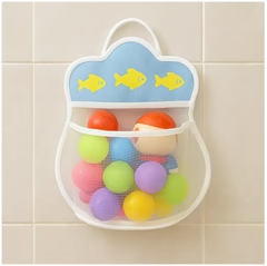 Kids' Bathroom Mesh Storage Bag – Fun, Tidy & Easy